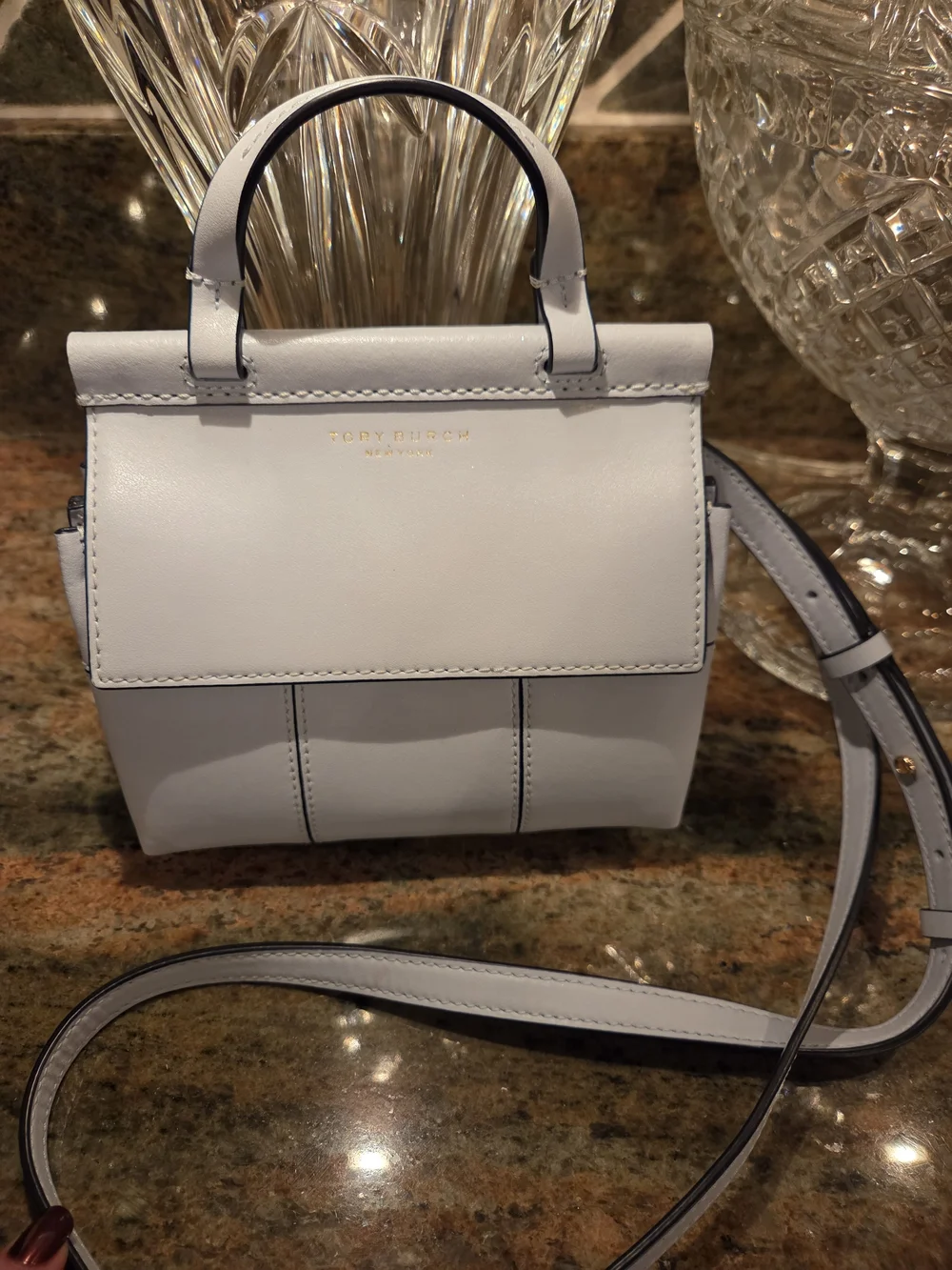Tory Burch Light Blue Mini Top-Handle Crossbody Bag